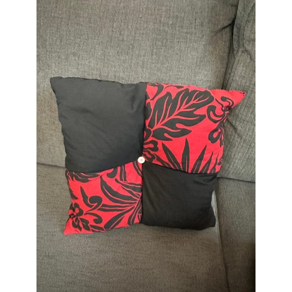 2 Handmade Hawaiian Inspired Color Block Accent Indoor Square Pillows Decor
